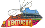 Kentucky Christmas Ornament Acrylic State Shaped Decoration Boxed Gift Made in The USA