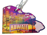 Hawaii Christmas Ornament Acrylic State Shaped Decoration Boxed Gift Made in The USA