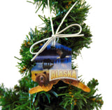 Alaska Christmas Ornament Acrylic State Shaped Decoration Boxed Gift Made in The USA
