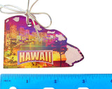 Hawaii Christmas Ornament Acrylic State Shaped Decoration Boxed Gift Made in The USA