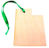 Utah Wooden Christmas Ornament State Map Boxed Gift Handmade in the U.S.A.