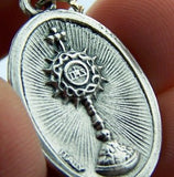 1" Saint St. Borromeo Medal Silver Tone Metal Gift from Italy