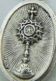 1" Saint St. Borromeo Medal Silver Tone Metal Gift from Italy