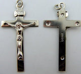 Crucifix Cross Jesus Christ Rosary Part Silver Tone Metal