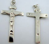 Crucifix Cross Jesus Christ Rosary Part Silver Tone Metal