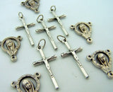 Crucifix Rosary Center Part Piece Supplies Cross Lot of 10