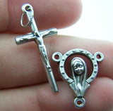 Crucifix Rosary Center Part Piece Supplies Cross Lot of 10