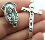 Crucifix Mary Child Rosary Center Piece and Cross Lot Of 10