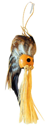 Hawaiian Warrior Helmet for Car Natural Ikaika Decor from Hawaii Makini Makaki'i Gift, Set of 2