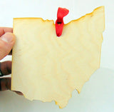 Ohio Wooden Christmas Ornament State Map Boxed Gift Handmade in The U.S.A.
