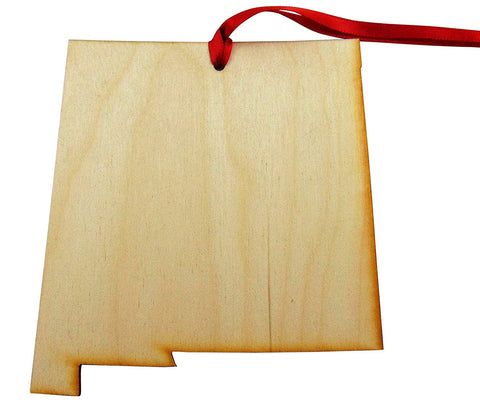 New Mexico Wooden Christmas Ornament Boxed State Map Gift Handmade in The U.S.A.