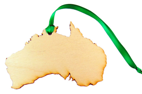 Australia Wooden Country Christmas Ornament Boxed Decoration Handmade in the U.S.A.