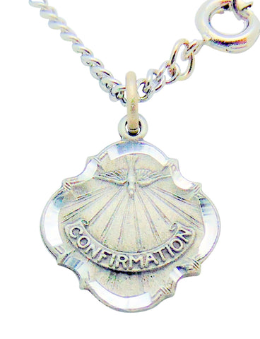 Pewter Holy Spirit Pendant 3/4"L Comes on 18" Chain