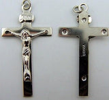 Crucifix Cross Jesus Christ Rosary Part Silver Tone Metal