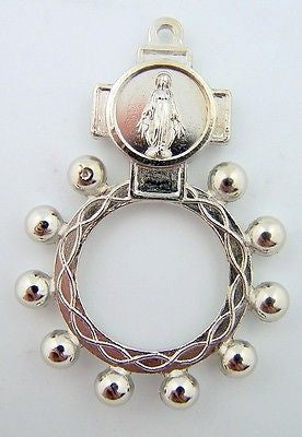 Miraculous Medal Virign Mary Rosary Ring Inspirational 1 Decade Christian Gift