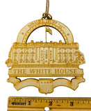 Donald Trump White House Wooden Christmas Ornament 4 Inch Gift Boxed Made in the USA