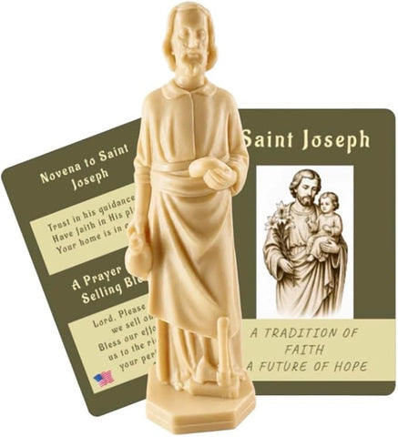 St Joseph House Selling Statue Kit Two Prayer Cards USA Made Home Seller