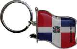 Dominican Republic Keychain Metal Souvenir with Flag Key Chain Ring Multi-color
