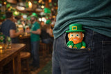 Lucky Irish Leprechaun Figurine Pocket Sized Good Luck Charm Trinket Durable PVC Keepsake for Desk Shelf or Carrying