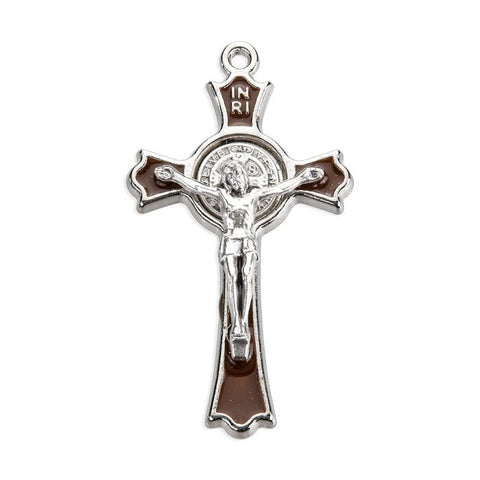 SPECIAL BULK Set of St Benedict Medals and Crosses, 14 Black Crosses, 14 Brown Crosses, and 24 Medals