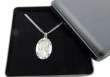 Westman Works St Cecilia Solid Pewter Saint Medal 3/4 Inch with Stainless Steel Chain