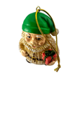 Irish Santa Ornament with Aran Sweater Christmas Tree Figurine Gift Boxed Hand-Painted Resin Ireland Souvenir Design