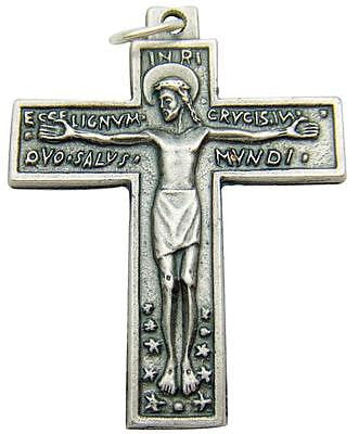 Artist Crucifix Pectoral Cross Pendant Medal Made In Italy Holy Pi Gift 1.5