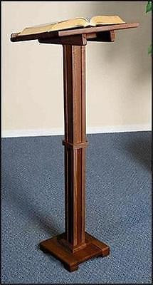 MRT Solid Wood Lectern 43" Church Chapel Quality Pulpit Stand Walnut Stain