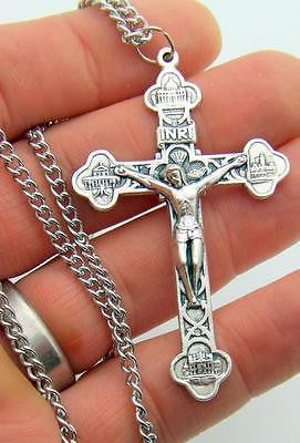 MRT Four Basilicas Limited Edition Italian Pectoral Crucifix Cross & Chain Gift