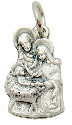 Catholic Holy Family 3/4" Italian Pendant Necklace Medal Metal Gift