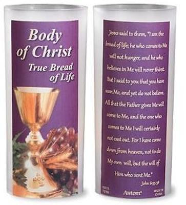 Catholic Lent Body of Christ LED Candle Holy Week Home Decor Gift 4 1/4"H
