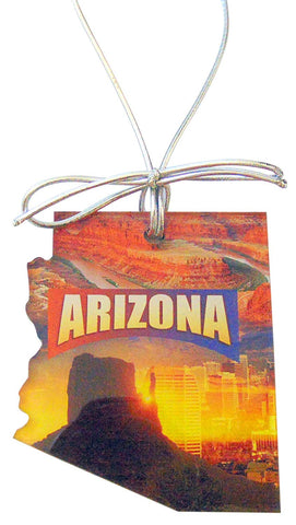 Arizona Christmas Ornament Acrylic State Shaped Decoration Boxed Gift Made in The USA