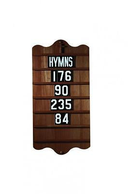 MRT Handcrafted Wood Wall Mount Hymn Board for Church Chapel 32" Walnut Stain