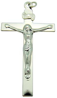 MRT Silver Plate Traditional Crucifix Pendant Cross Catholic Gift 1.5"