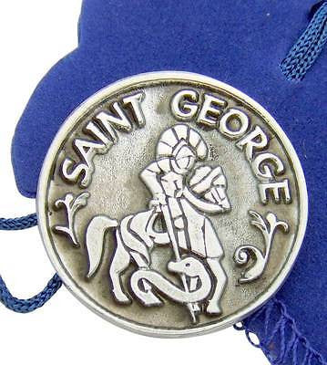 St Saint George Catholic 1" Metal Prayer Coin Token Italy with Gift Bag by MRT