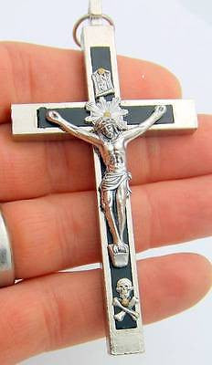 MRT Pectoral Crucifix Metal Golgotha Skull Crossbone Pain Cross Gothic Gift 3.5"