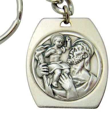 St Christopher Key Chain Ring Metal Travel Protection Key Chain Gift Italy