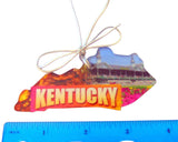 Kentucky Christmas Ornament Acrylic State Shaped Decoration Boxed Gift Made in The USA