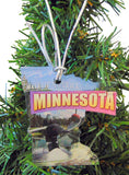 Minnesota Christmas Ornament Acrylic State Shaped Decoration Boxed Gift Made in The USA