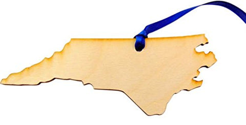 North Carolina Wooden State Christmas Ornament Boxed Gift Handmade in the U.S.A.