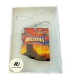 Arizona Christmas Ornament Acrylic State Shaped Decoration Boxed Gift Made in The USA