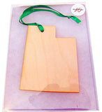 Utah Wooden Christmas Ornament State Map Boxed Gift Handmade in the U.S.A.