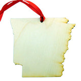 Arkansas Wooden Christmas Ornament Boxed Gift Handmade in the U.S.A.