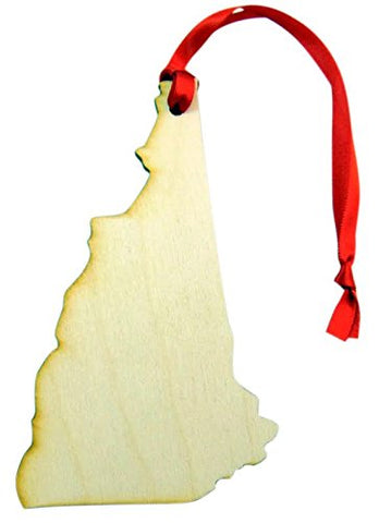 New Hampshire Wooden Christmas Ornament Boxed Gift Handmade in the U.S.A.