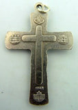 God The Father Pectoral Crucifix Italy Cross Silver Plate Metal from Italy