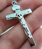 Crucifix Cross Jesus Christ Rosary Part Silver Tone Metal