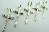 Set of 5 Silver Tone Rosary Parts Cross Crucifix Pieces