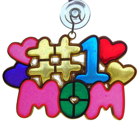 #1 Mom Sun Catcher for Mothers Day Window Ornament Decoration