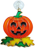 Jack-o-Lantern Autumn Halloween Suncatcher Fall Window Ornament Decoration with Suction Cup Gift Boxed, 4 Inch