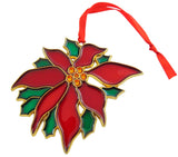 Poinsettia Flower Christmas Ornament Decoration Boxed, 5 Inch